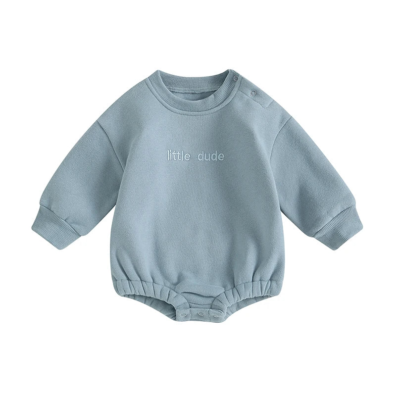 Little Dude Embroidered Bodysuit