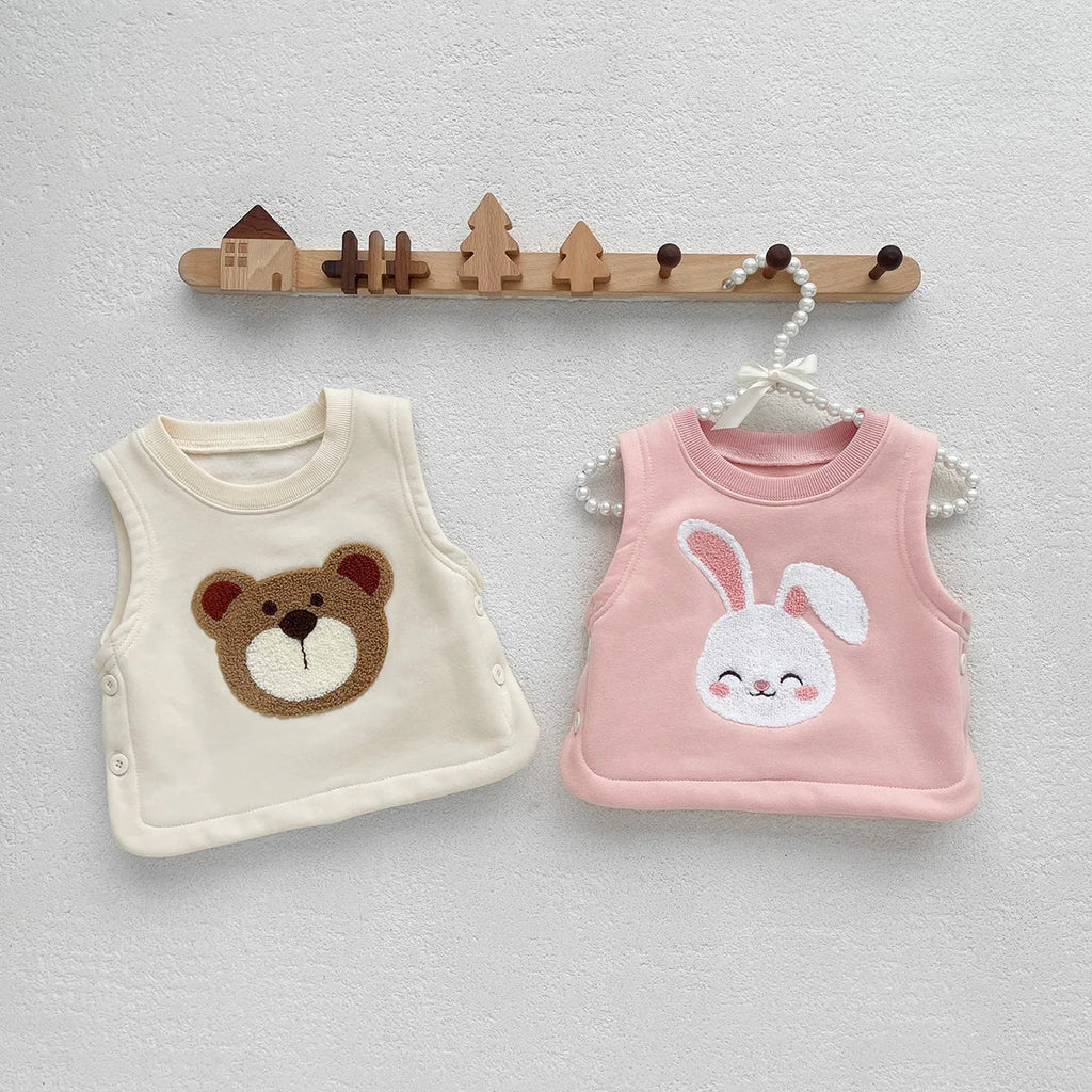 Bear Rabbit Prints Vest Top