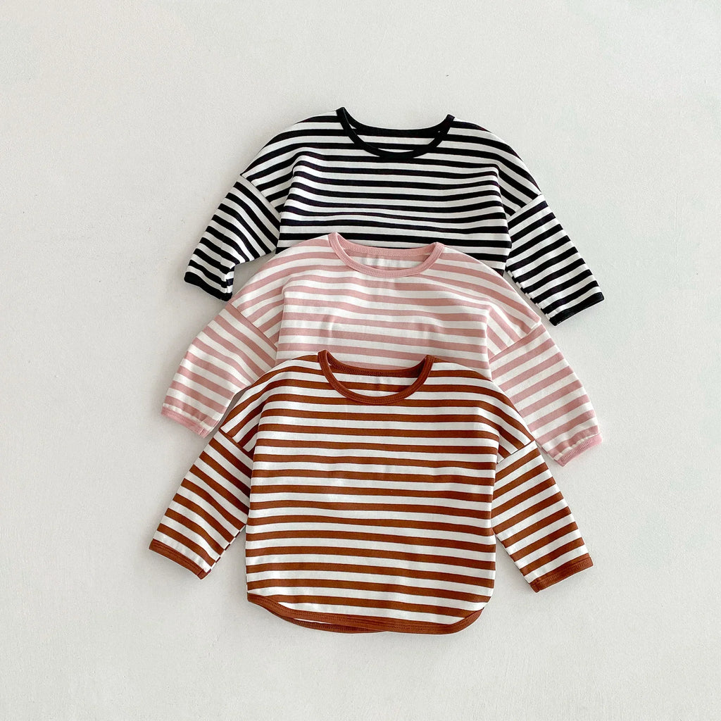 Casual Striped Fall T-shirt