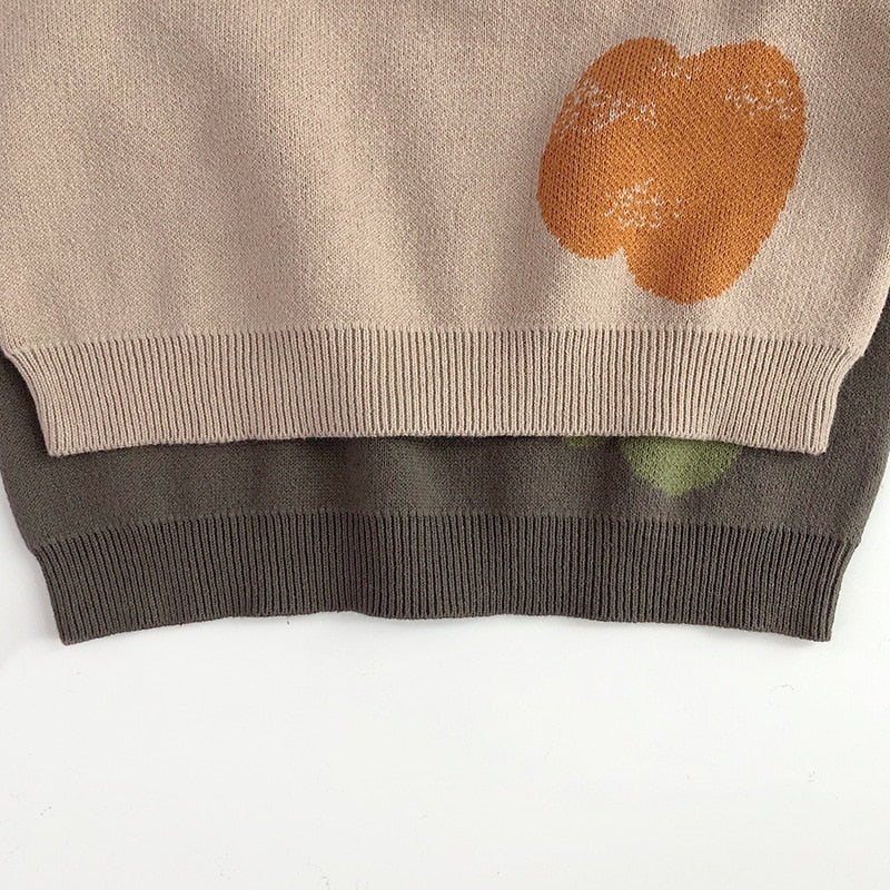 Toddler Earthtone Fall Print Sweater