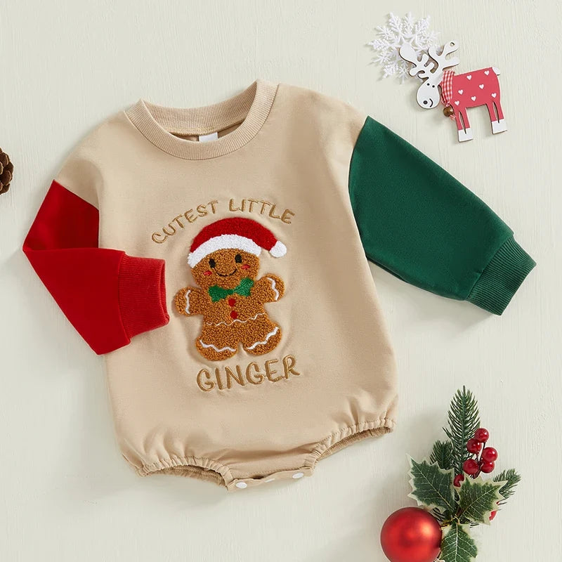 Gingerbread Embroidery Christmas Sweater