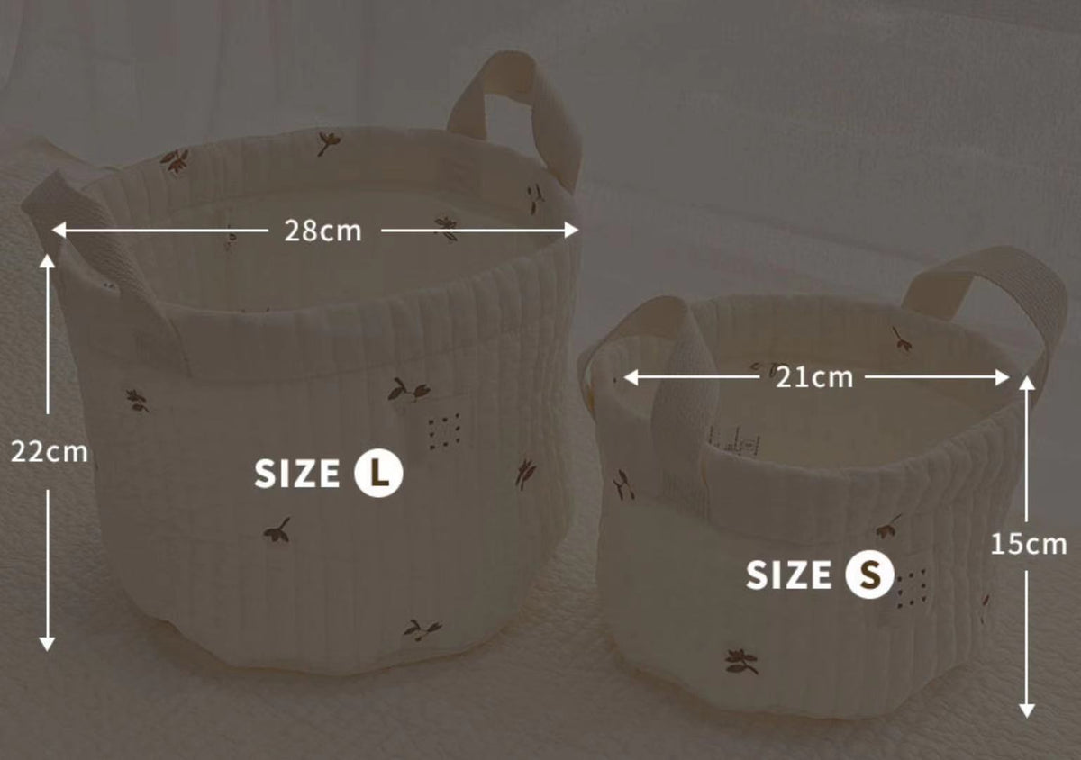 Cute Bear Embroidery Storage Basket
