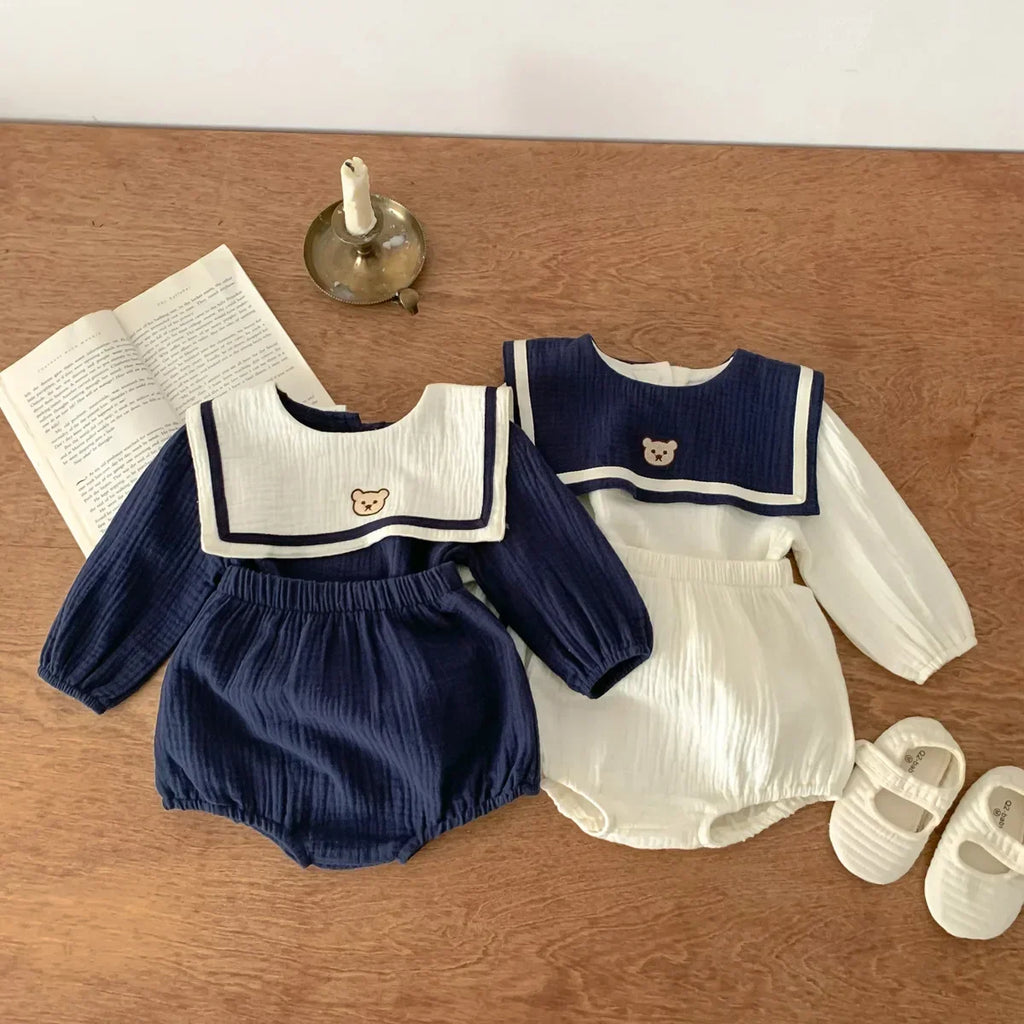 Nautical Bear Top Shorts Set