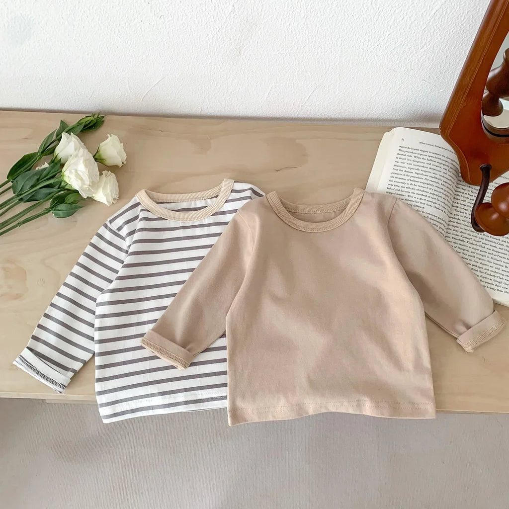 Long Sleeve Striped Top Tees