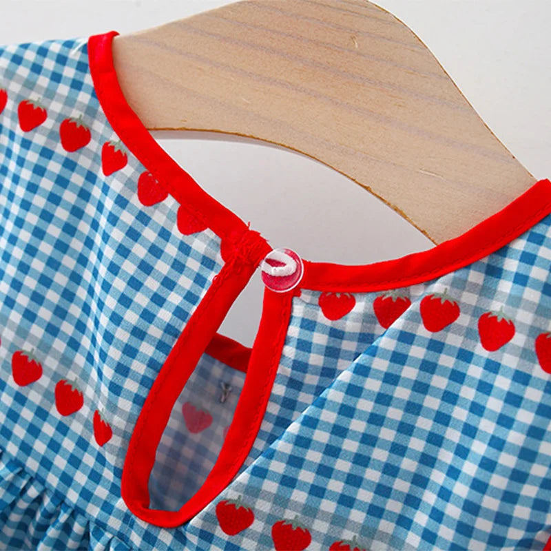 Sleeveless Cherry Dress With Bag
