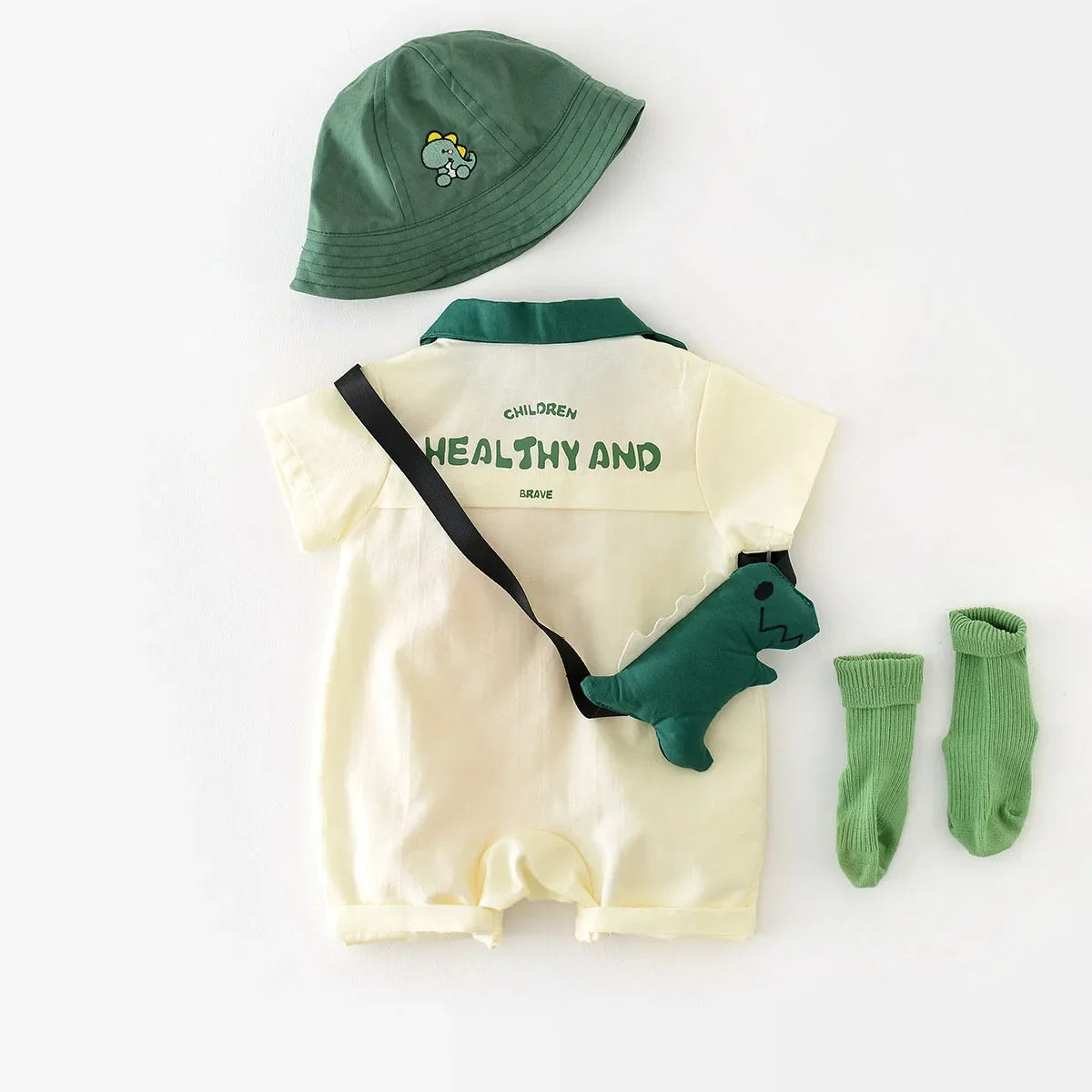 Dinosaur Jumpsuit w Bag