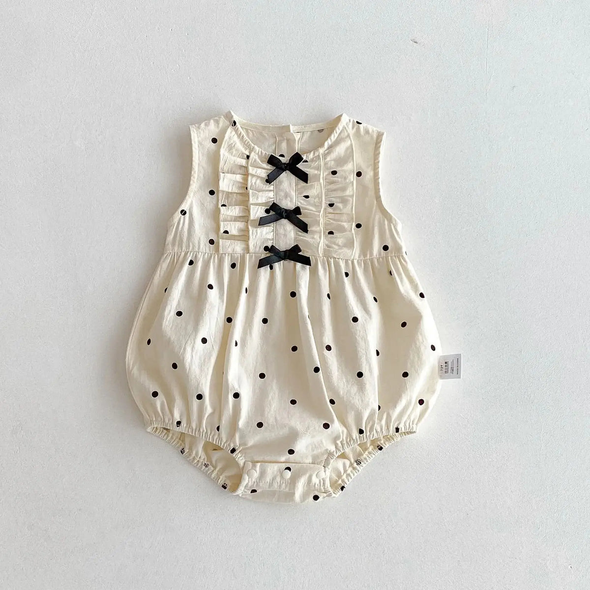 Polka Dot Ribbon Romper