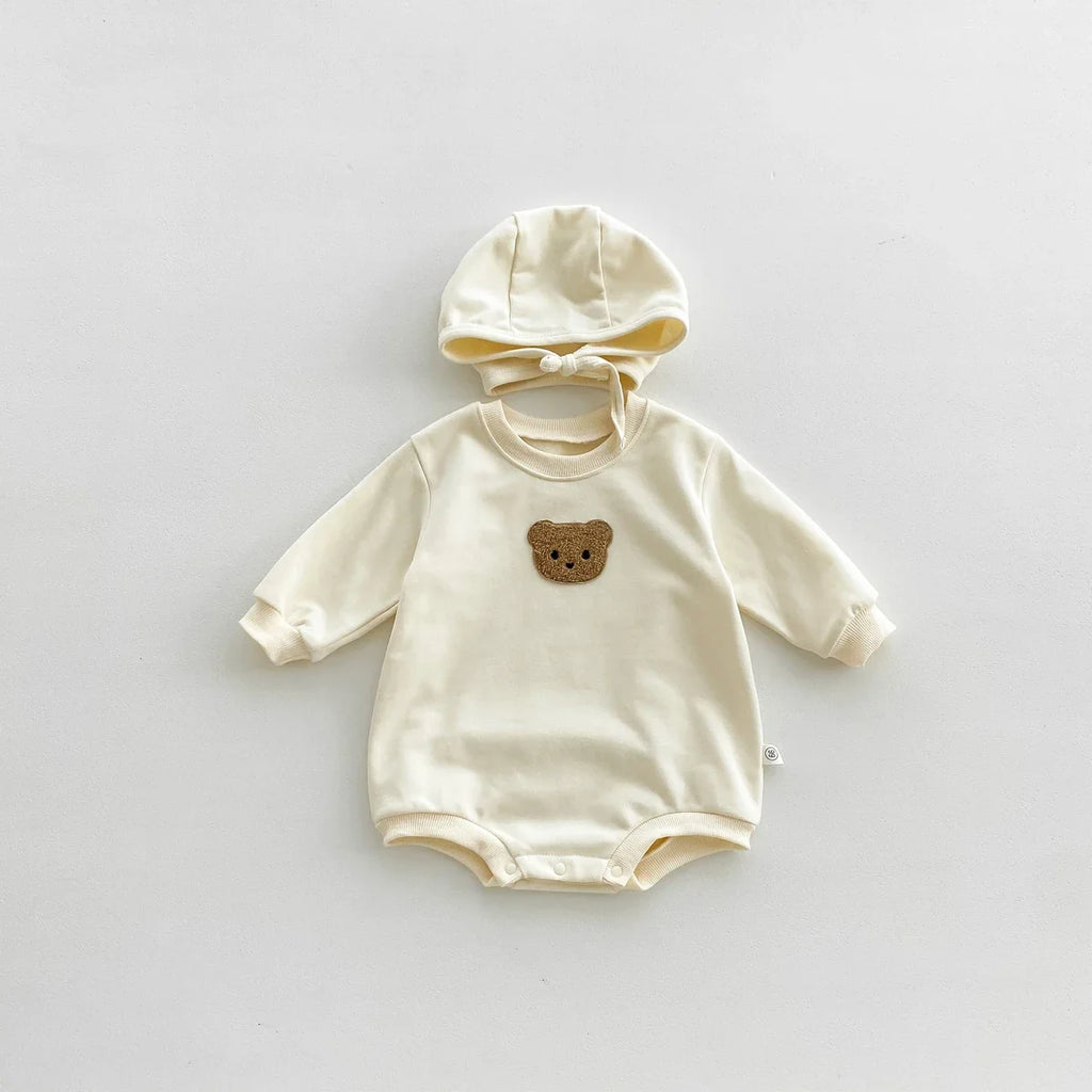 Teddy Bear Pattern Bodysuit Set