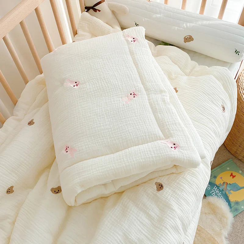 Soft Thick Quilted Blanket Crib Bedding