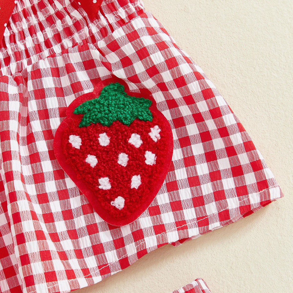 Plaid Polka Dot Strawberry Set