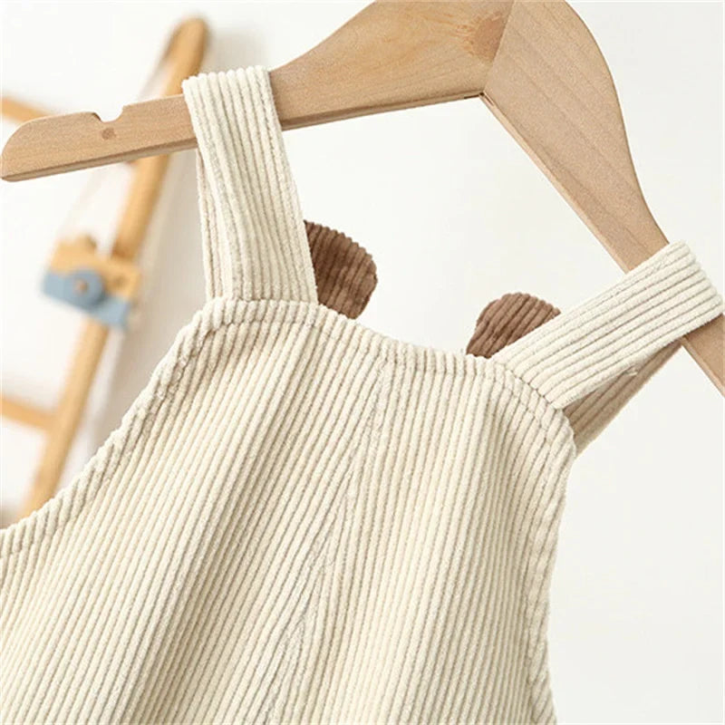 Front Pocket Corduroy Overalls Jumpsuit