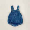 Denim Bear Printed Romper