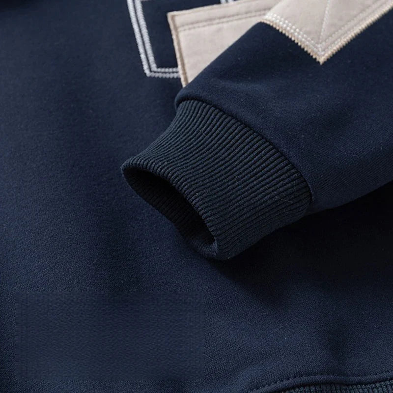 Denim Collar Sweatshirt