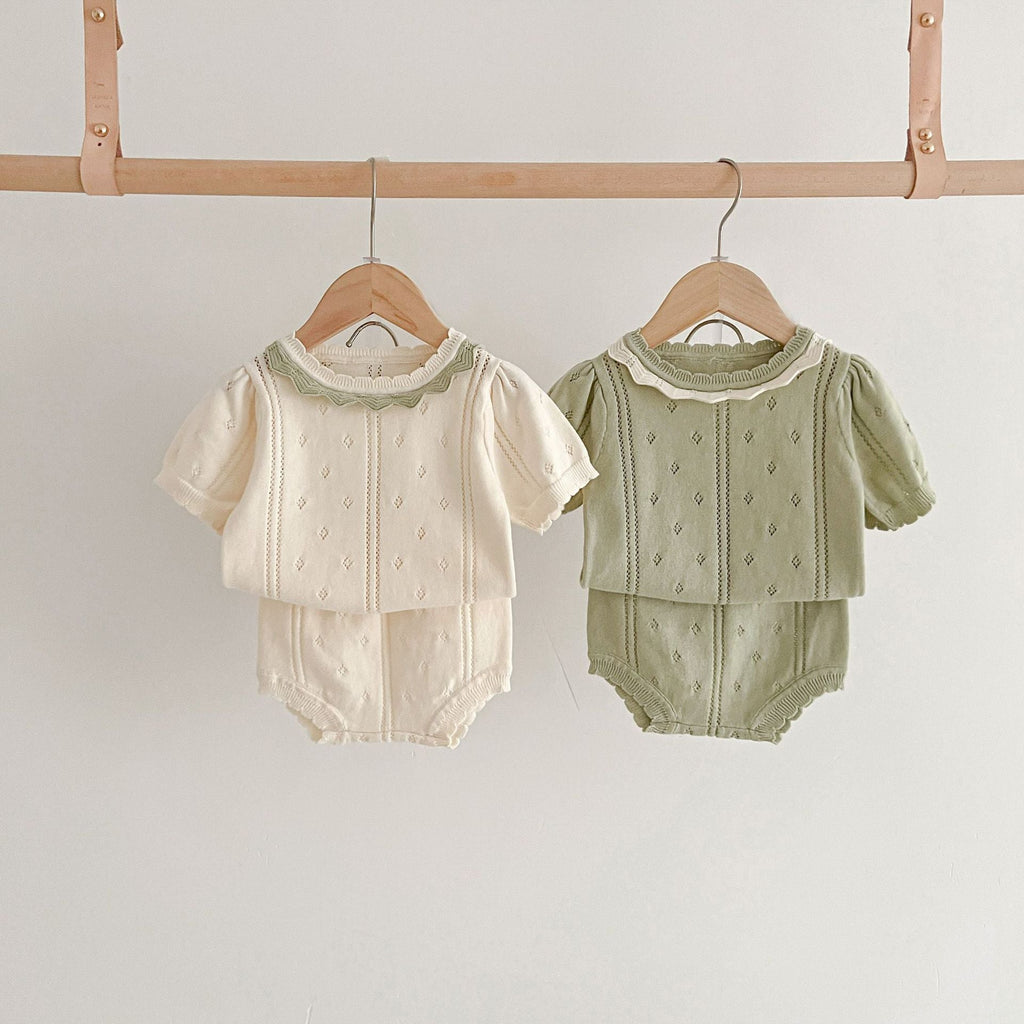 Ruffle Lace Collar Bloomer Set