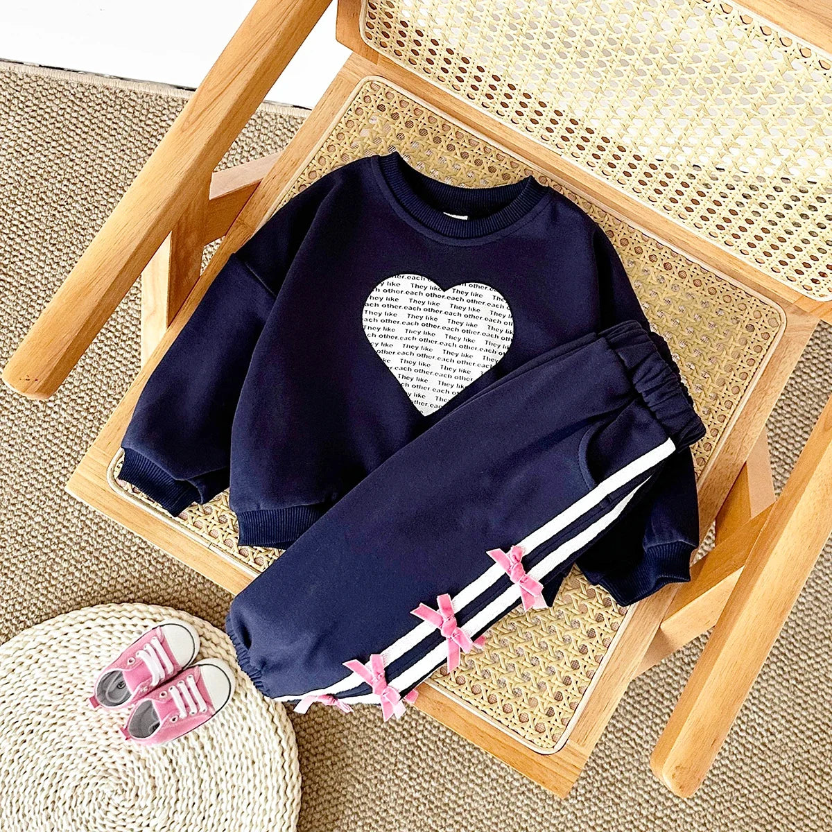 Love Sweatshirt Jogger Set