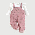 Floral Print Suspender Jumpsuit Set