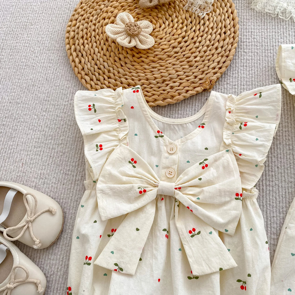 Sister Cherry Print Outfit