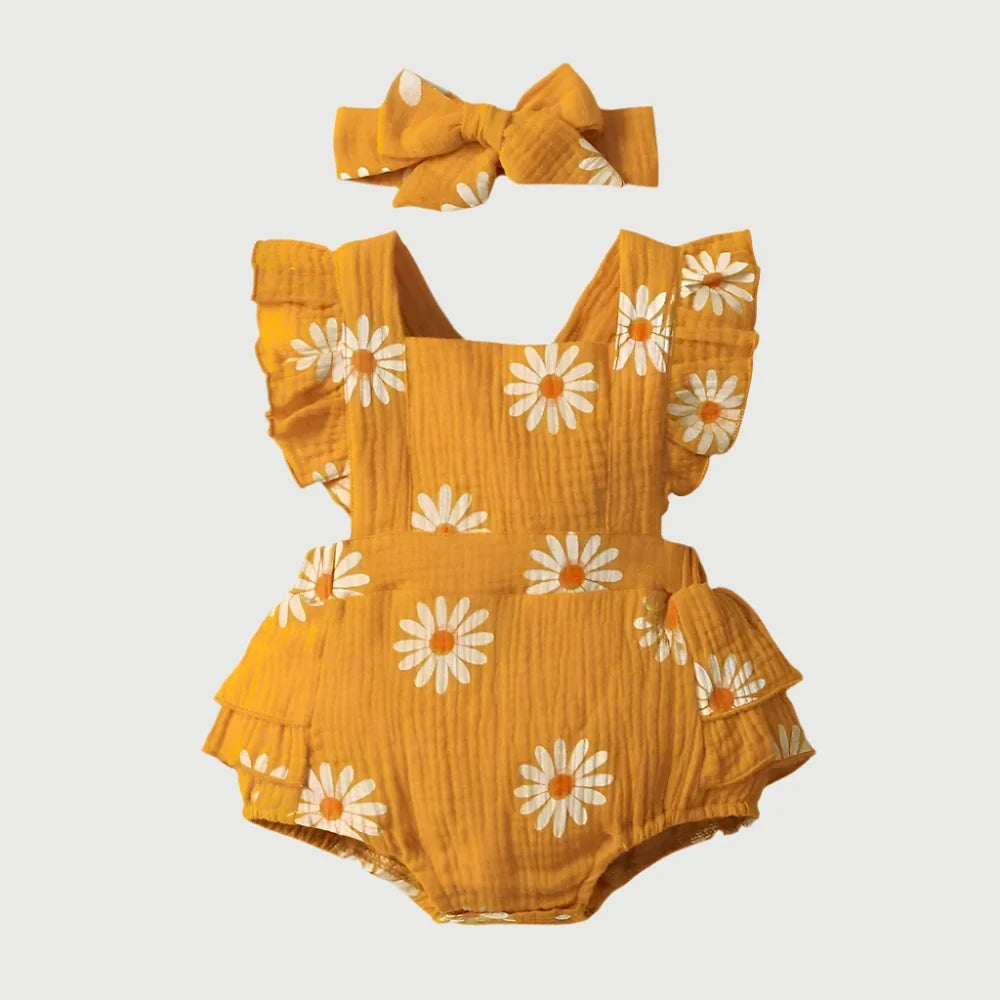 Daisy Printed Romper Set
