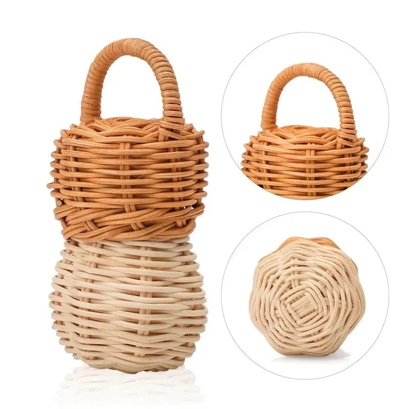 Handmade Rattan Baby Rattle Toy