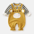 Stripe Animal Patchwork Jumpsuit