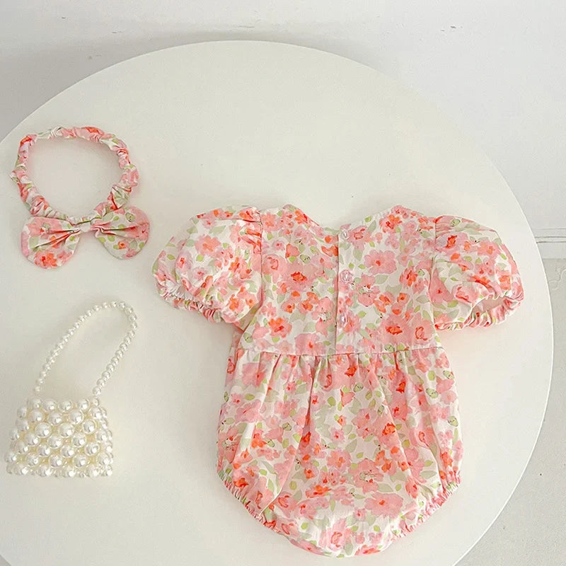 Sorbet Ruffle Floral Romper