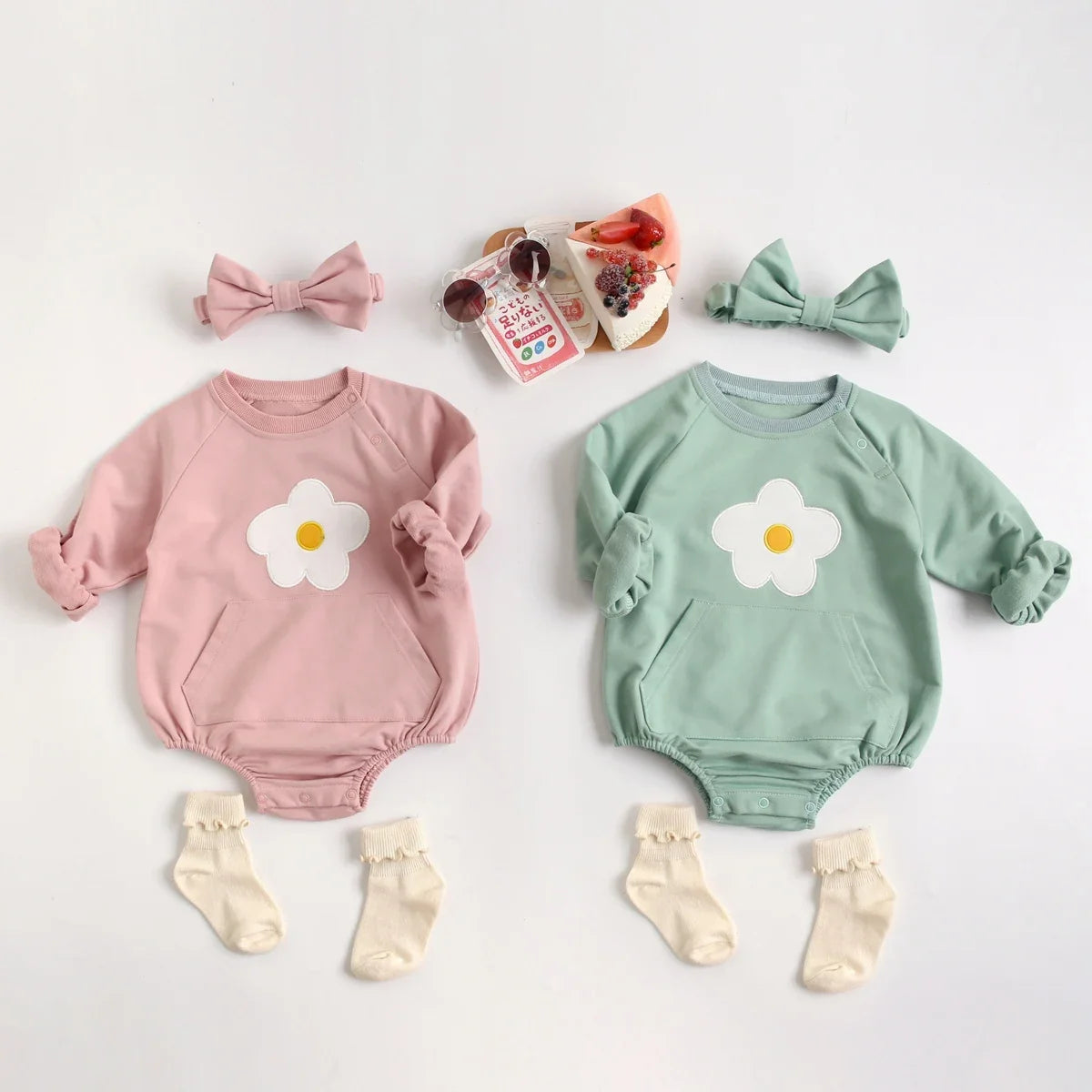 Flower Long Sleeve Onesie