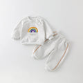 Rainbow Embroidery Jogger Set
