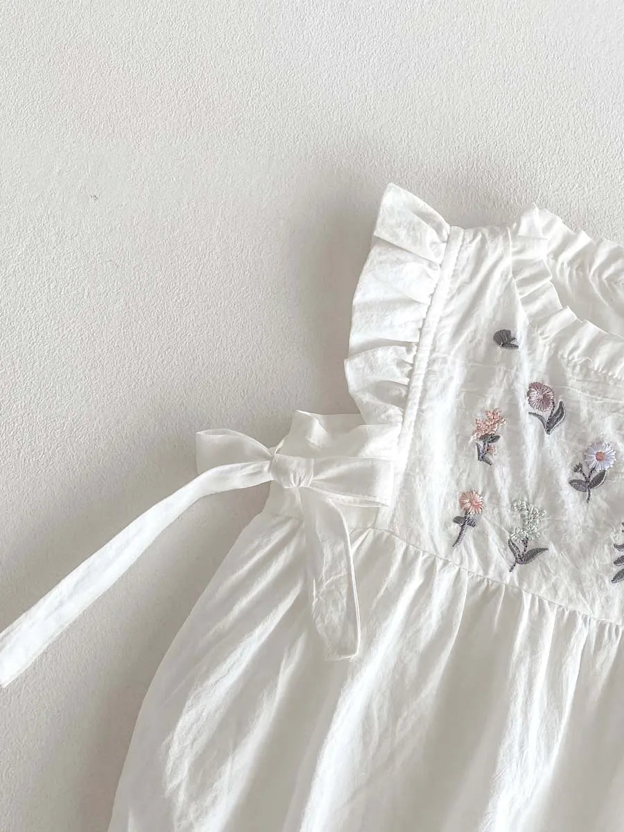 Floral Side Bow Romper