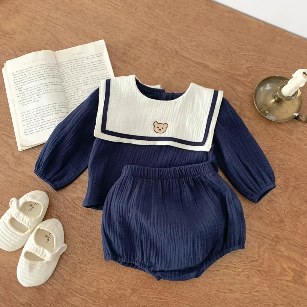 Nautical Bear Top Shorts Set