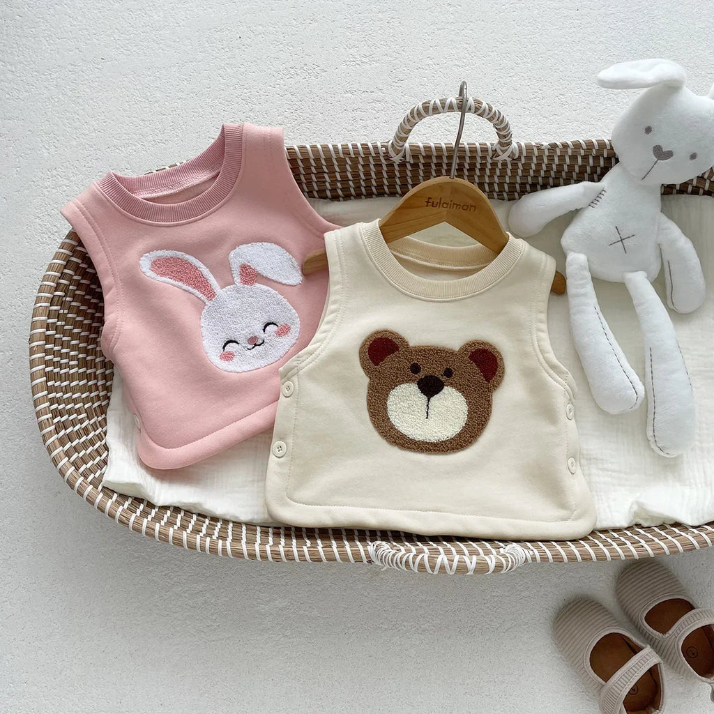 Bear Rabbit Prints Vest Top