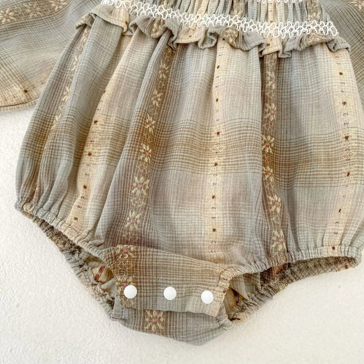 Plaid Jacquard Romper