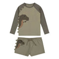 Leopard Dinosaur Raglan Sleeve Swimsuit