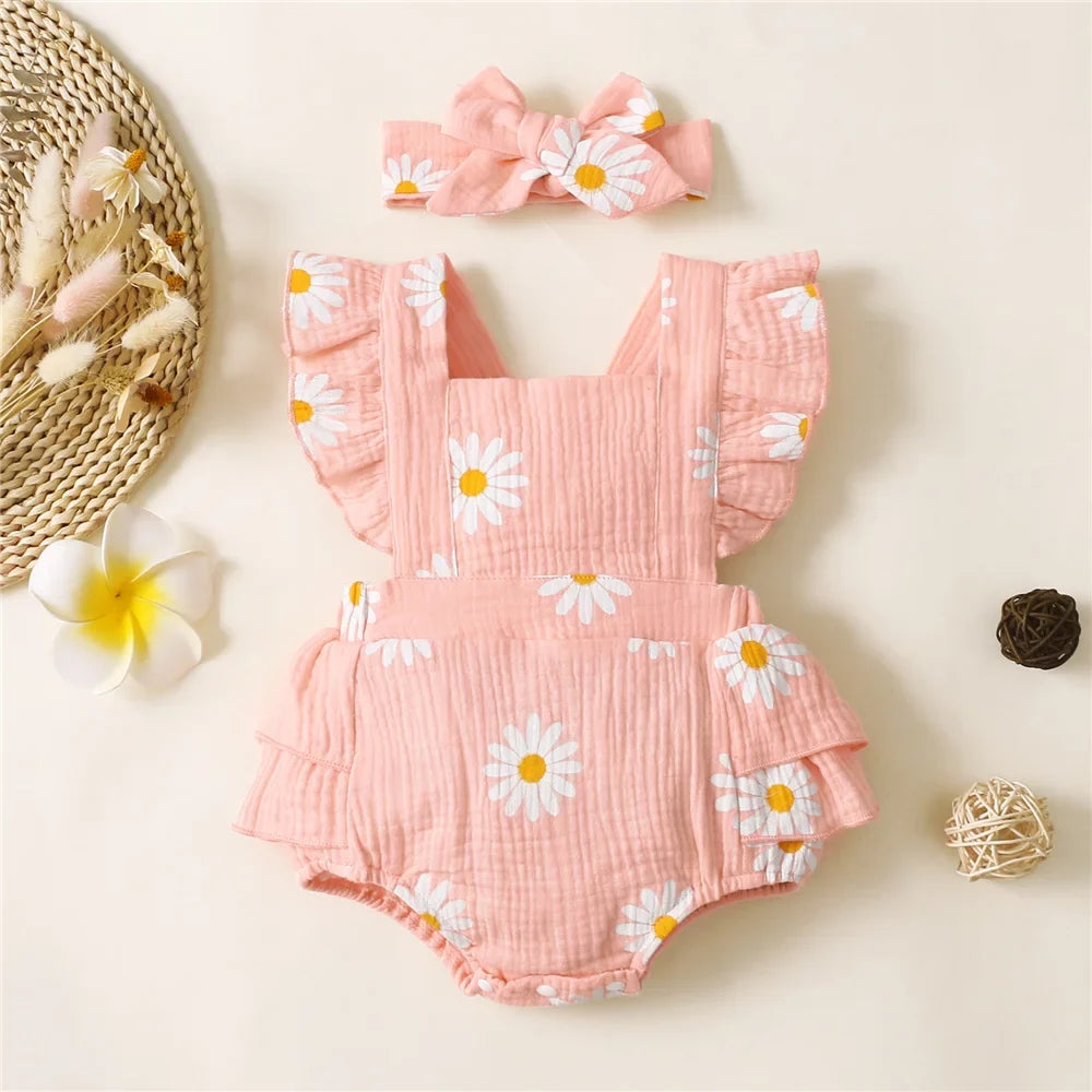 Daisy Printed Romper Set