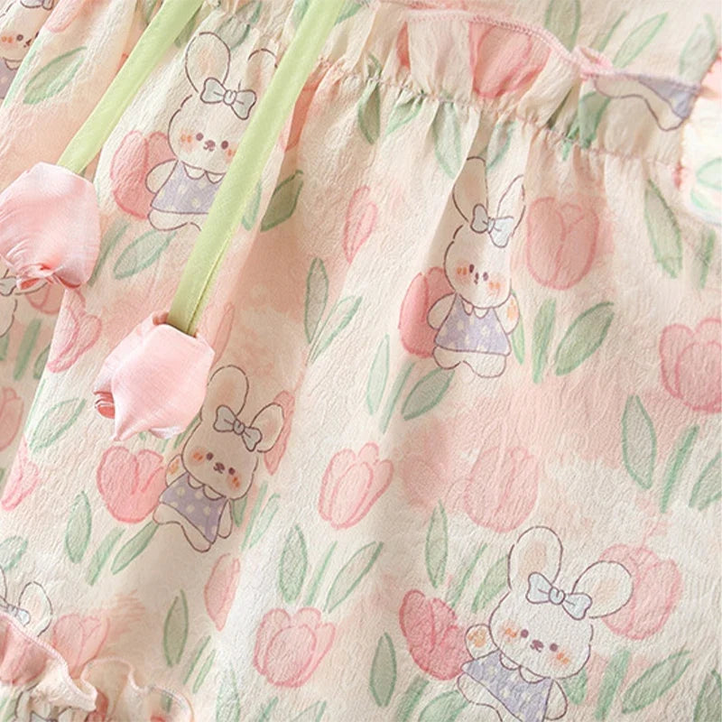 Floral Tulip Fly Sleeve Dress