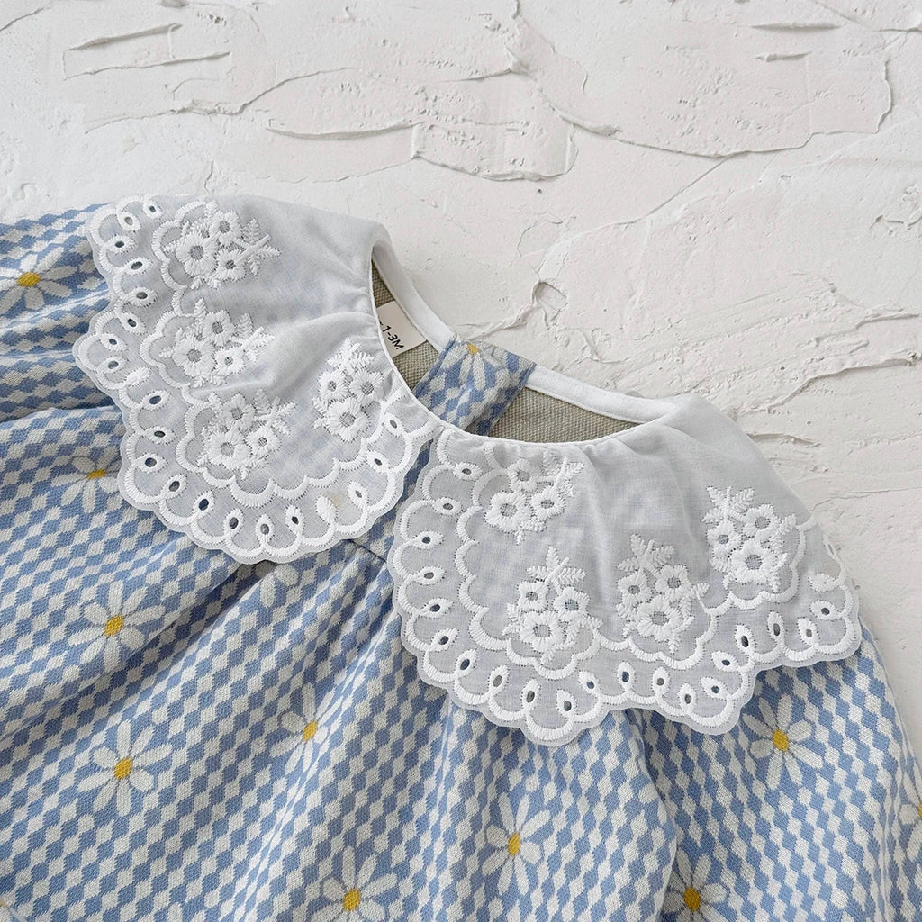 Lace Floral Doll Collar Romper