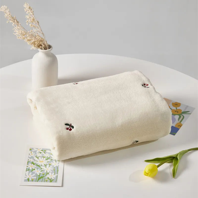 Snuggle Warm Baby Blanket with Embroidery Detail