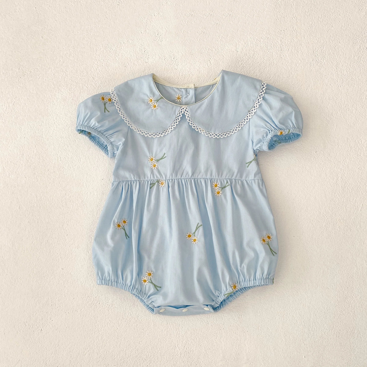 Embroidered Sunflower Romper