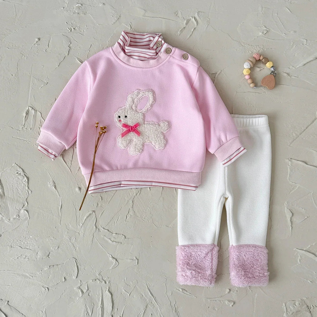 Plush Bunny Rabbit Sweater Set