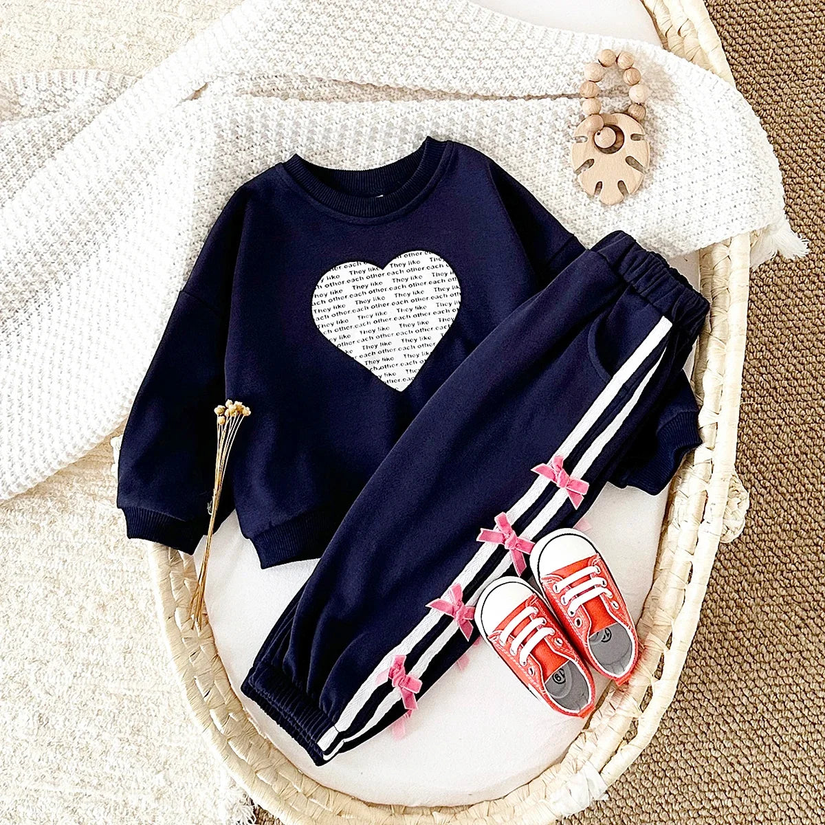 Love Sweatshirt Jogger Set