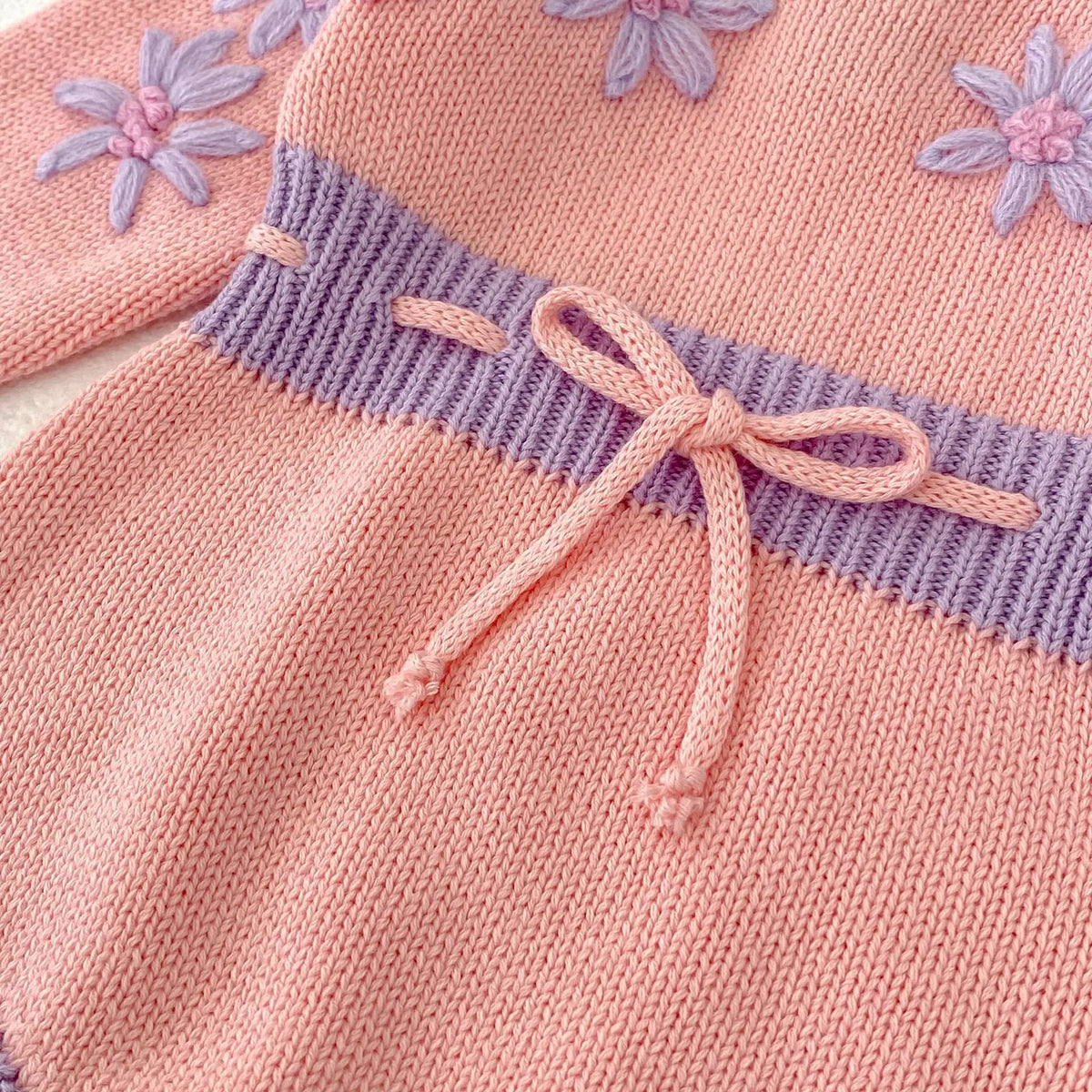 Floral Long Sleeve Knitted Bodysuit