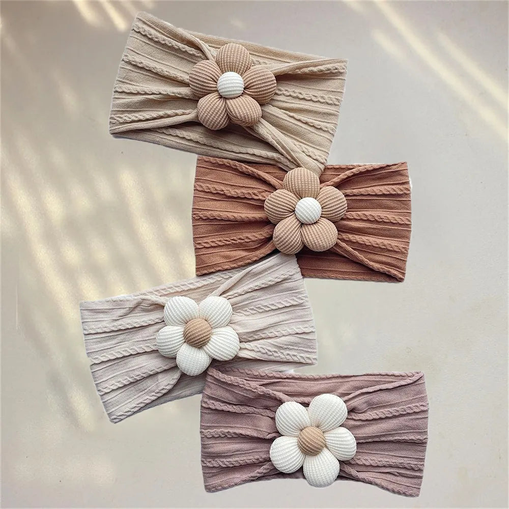 Baby Girl Flower Puff Elastic Soft Headband