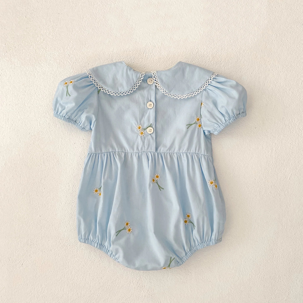 Embroidered Sunflower Romper