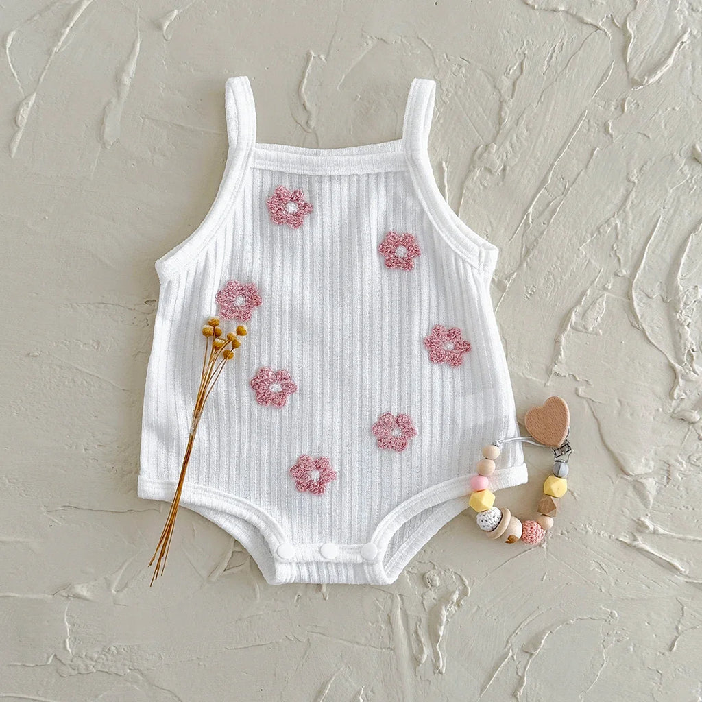 Breathable Camisole Flower Bodysuit