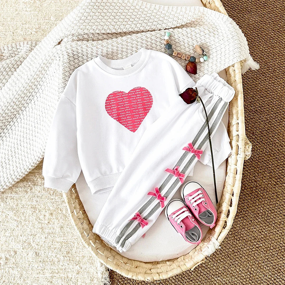 Love Sweatshirt Jogger Set