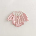 Lace Collar Ribbon Romper