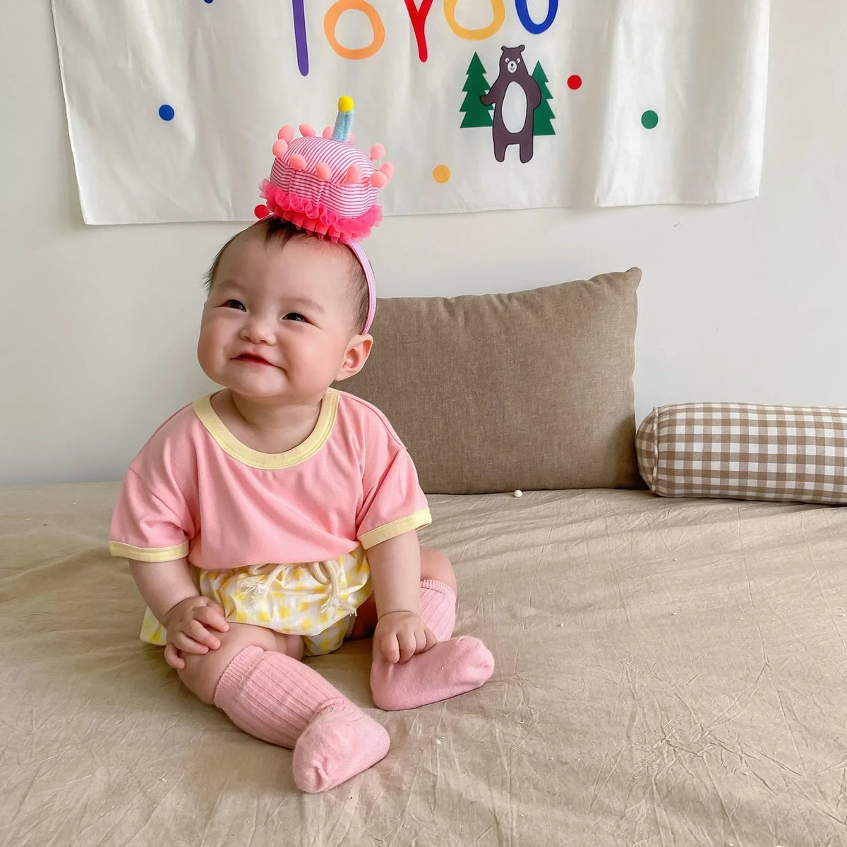 Checkered Playtime Shorts Set