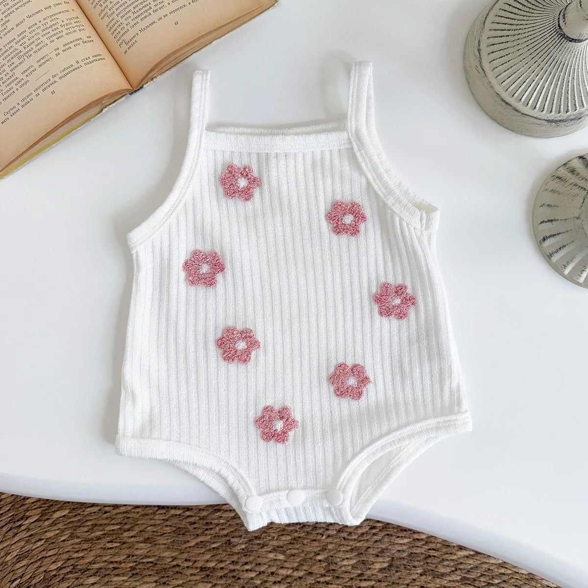 Breathable Camisole Flower Bodysuit