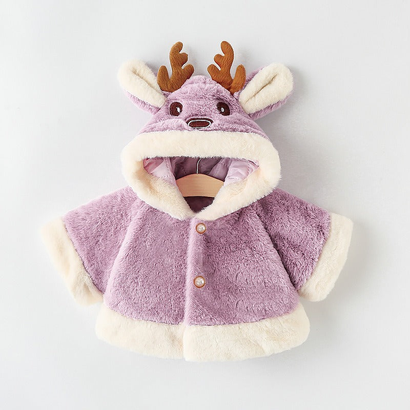 Plush Reindeer Poncho