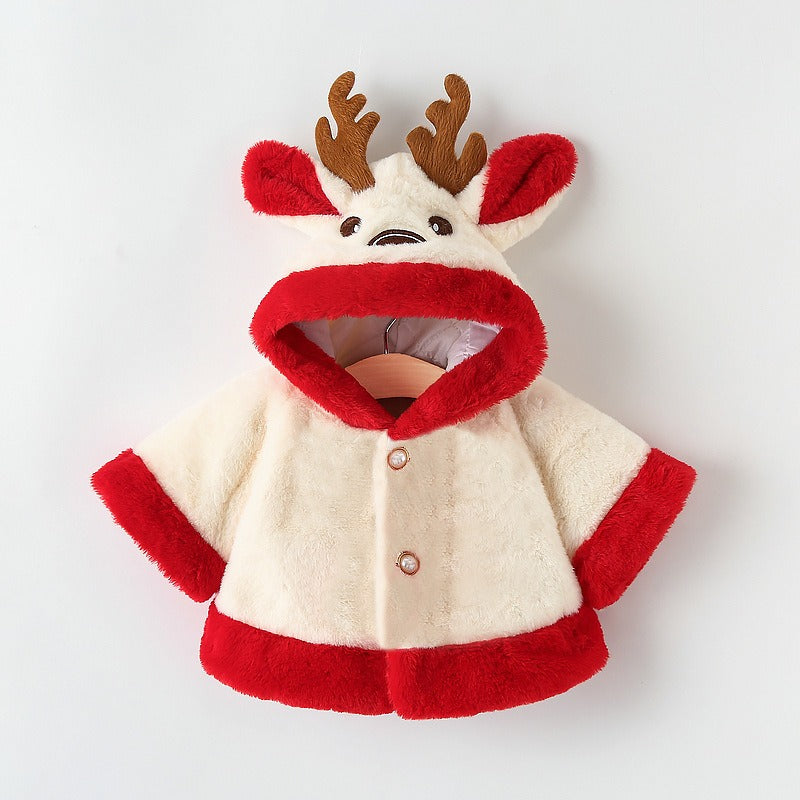 Plush Reindeer Poncho