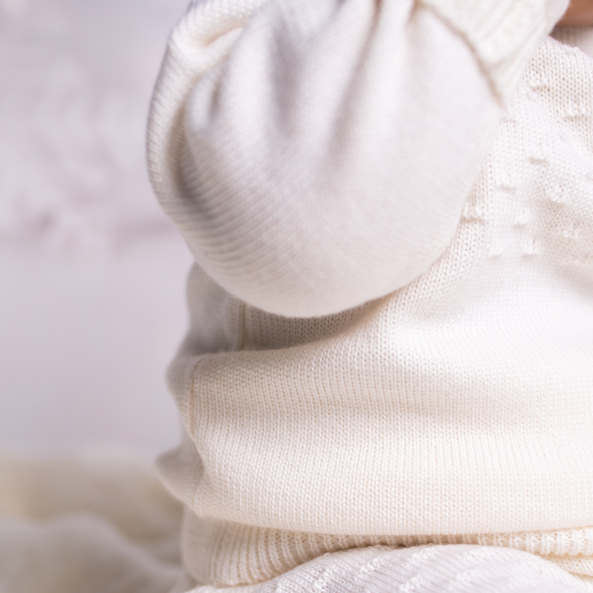 Virgin Merino Wool Sweater - Latte White